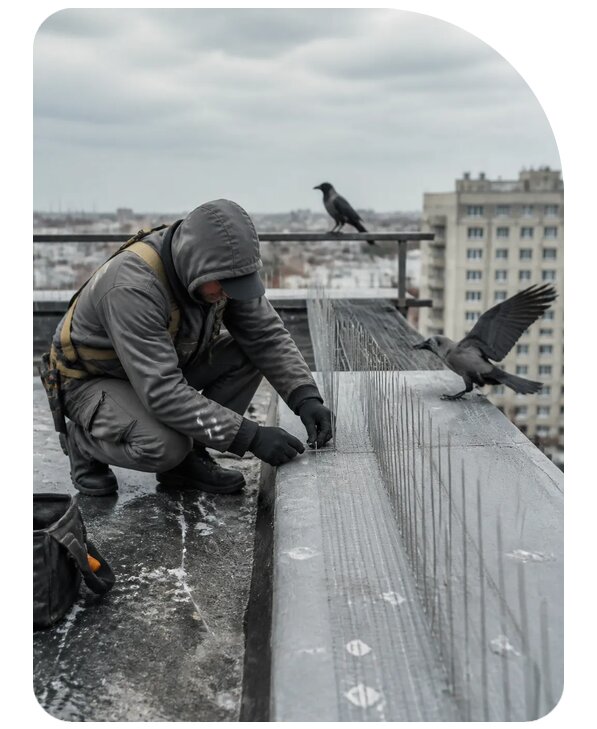 Защита от ворон под ключ в Белореченске по цене от 5072 р. | Сенат-Блч